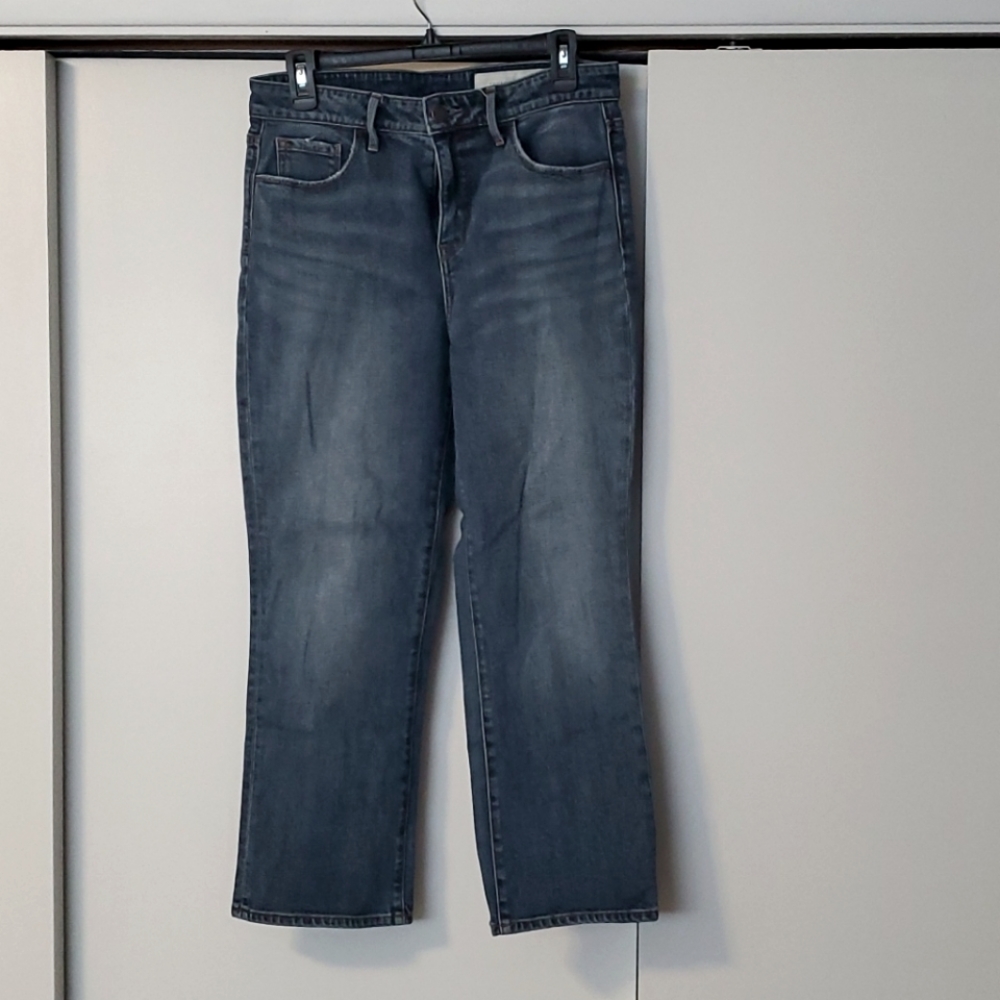 High Rise Cropped Jeans, Medium Wash